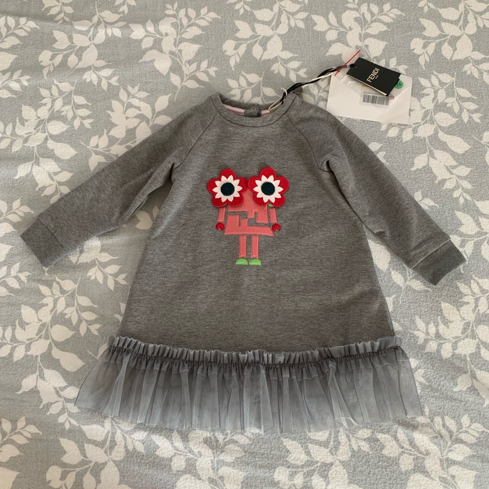 Fendi Dress 12M. New Robot Print. 100% Authentic!